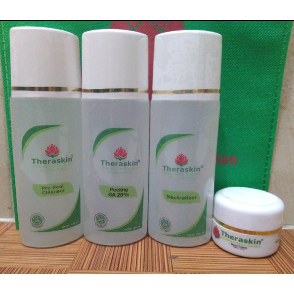 PAKET ISI 4 PEELING GA20 (pre peel cleanser - PEELING GA20% - neutraliser - nutri cream)