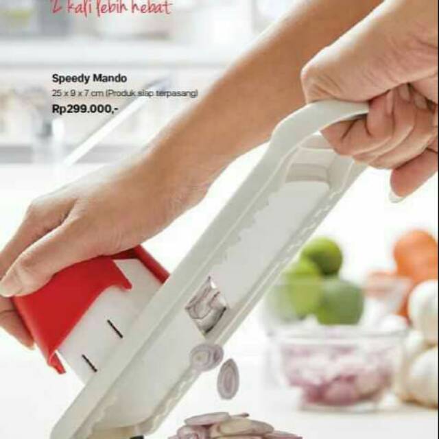 Promo Termurah Tupperware Original Speedy Mando pengiris bawang - free 1 masker wajah whitening