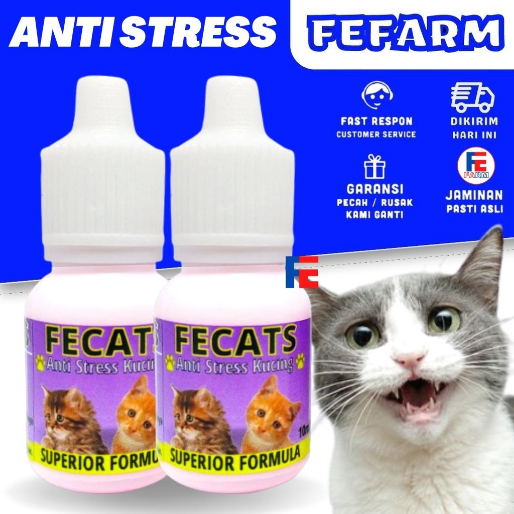 Vitamin ANTI STRESS Kucing Penambah Daya Tahan Nafsu Makan Cat FEFARM