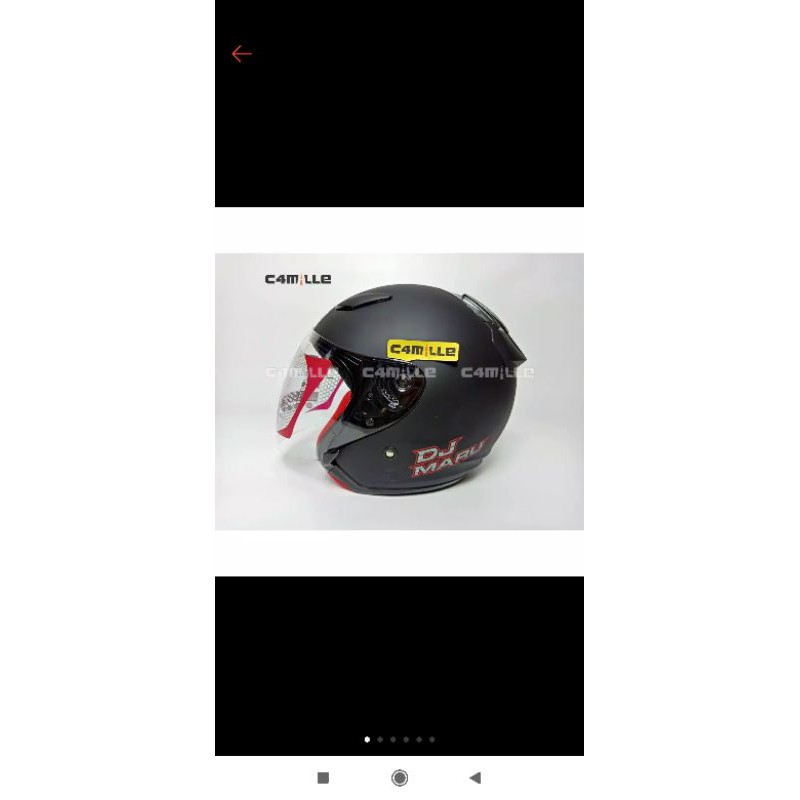 Helm Kyt Dj maru hitam doff