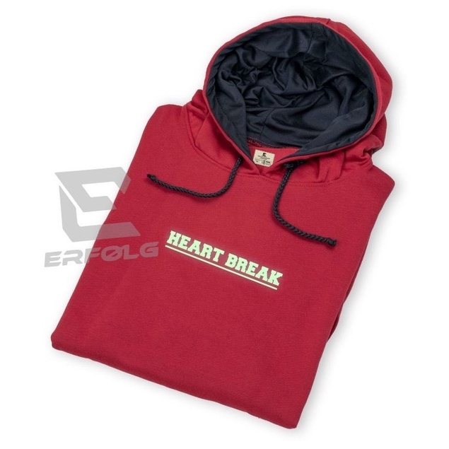 Erfolg Clothing Hoodie Premium Pria Wanita Sweater Hodie Distro Original Merah Maroon Basic Sablon Heart Break Glow In The Dark Bahan Katun Fleece Tebal Size M L XL XXL Hoddie Laki Hight Quality Local Brand Bandung Suwiter Couple Pasangan Model Kasual