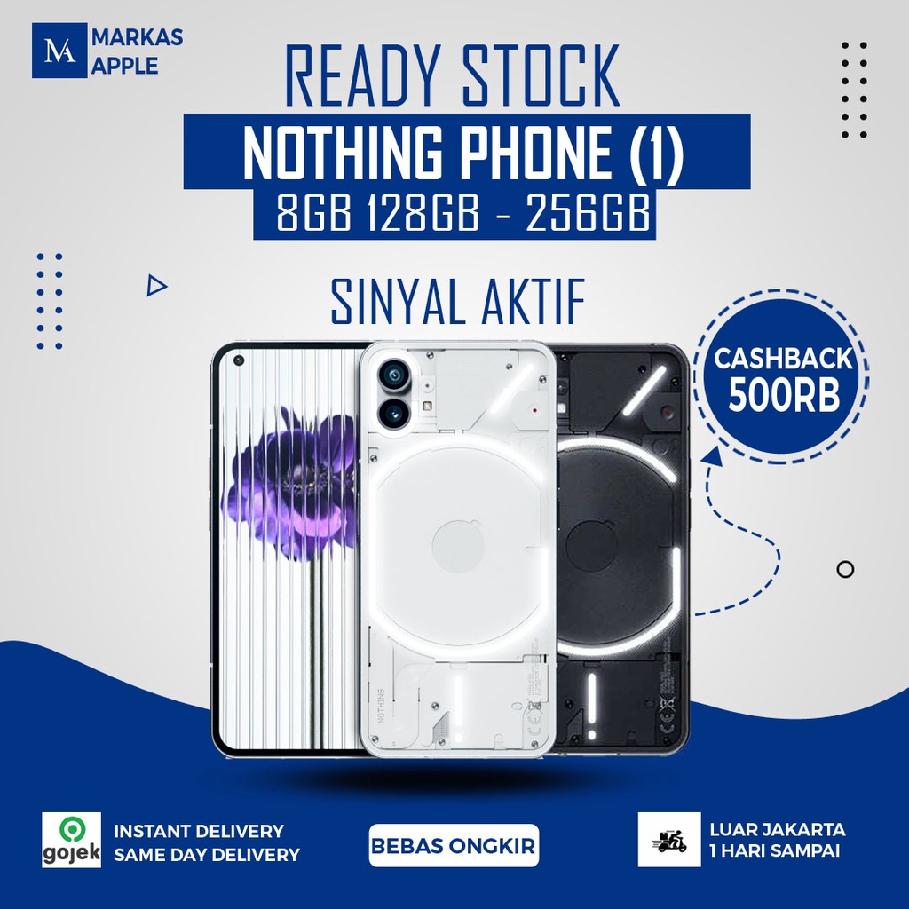 ( Ready Stock ) Nothing Phone 1 5G 12GB 256GB 128GB / 8GB Black White Garansi 1 Tahun Termurah
