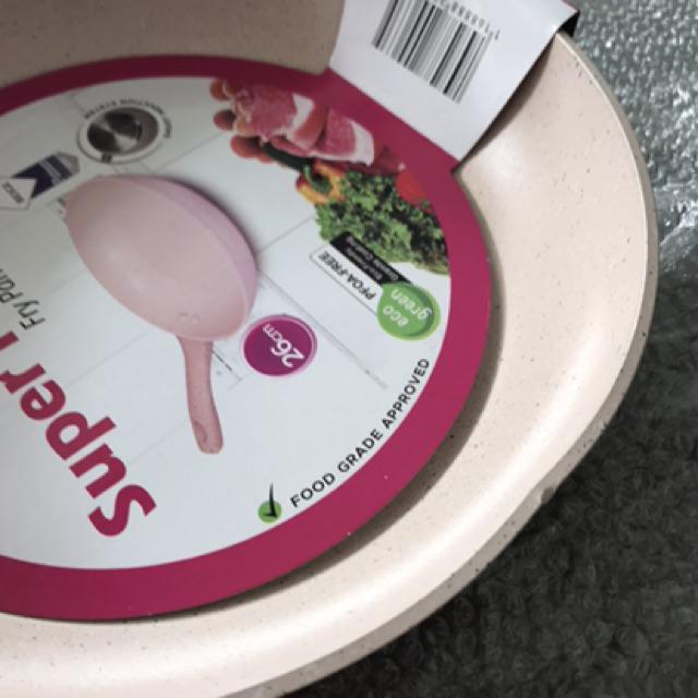 Bolde Pan Fry Pen Granite Ceramic Beige Panci Penggorengan Anti Lengket Wajan Granit Keramik 26 Cm