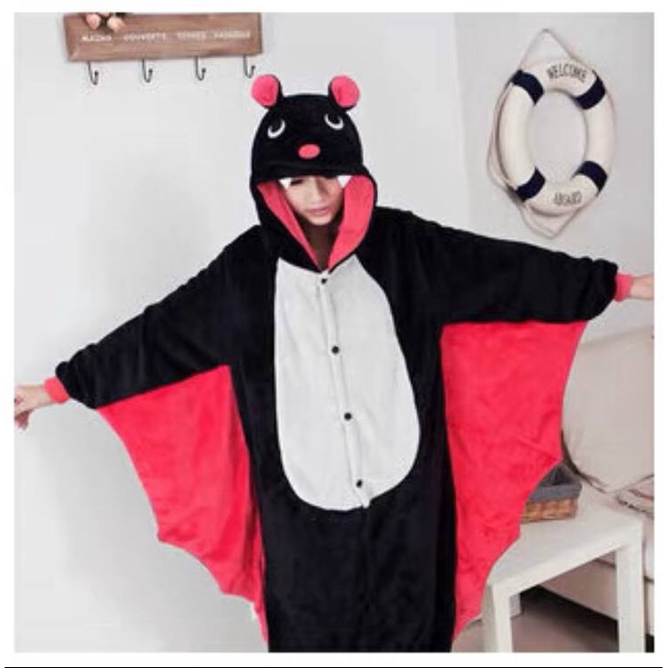 BAJU ONESIE KOSTUM KELELAWAR BAT BADTZ-MARU PIYAMA KIGURUMI IMPOR