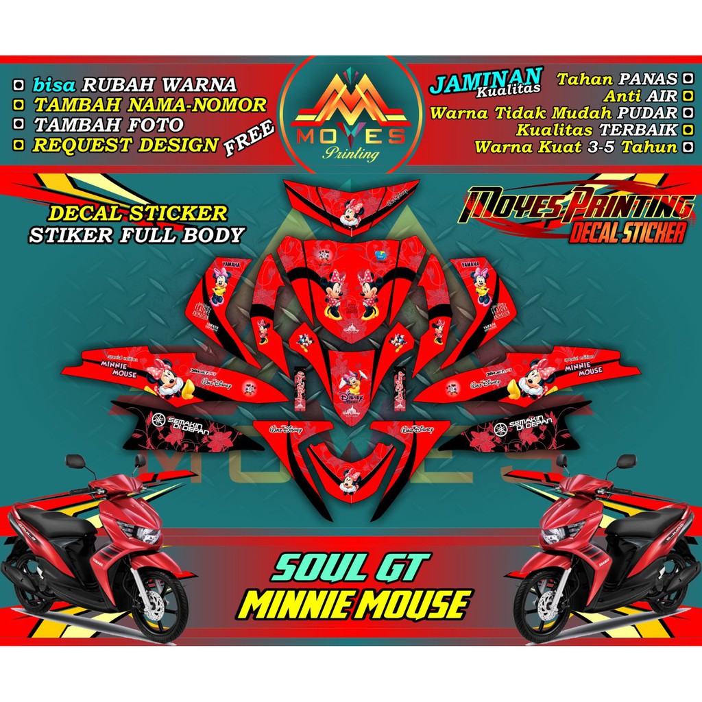 Jual Decal stiker motor mio soul GT full body cod striping mio gt full