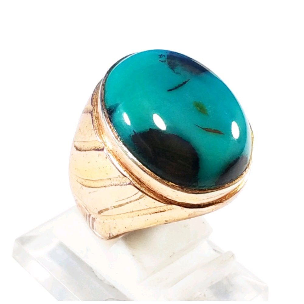 CINCIN BATU AKIK NATURAL BACAN DOKO TOTOL KRISTAL HIJAU KE BIRU TEMBUS BOS