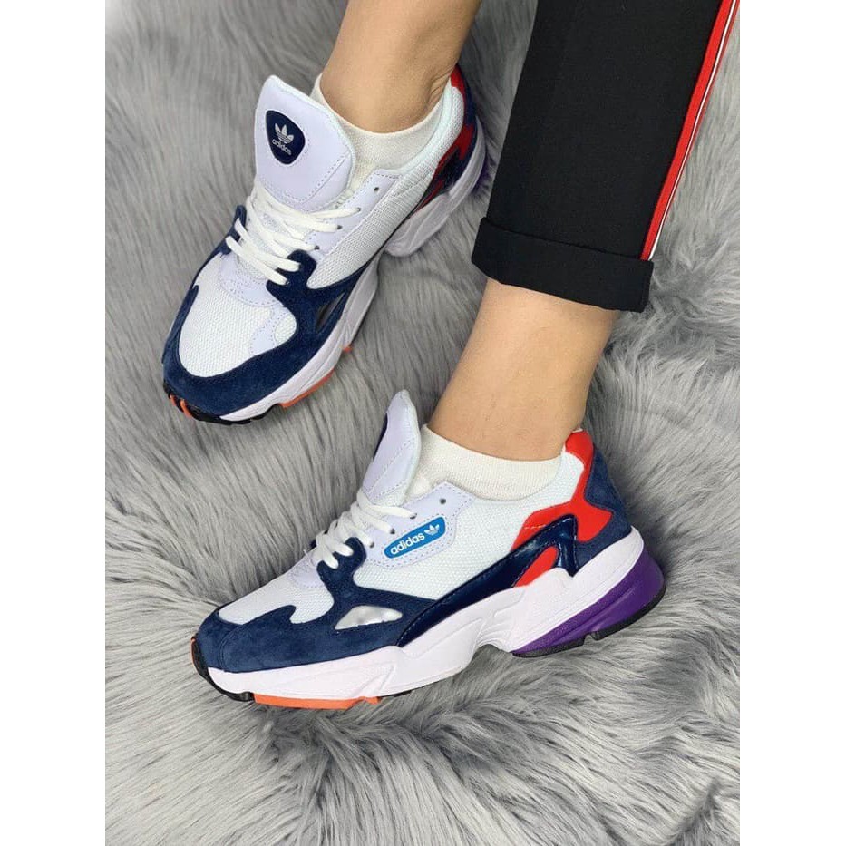 adidas falcon white navy