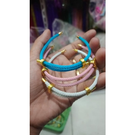 gelang kawat serut 3mm motif kait