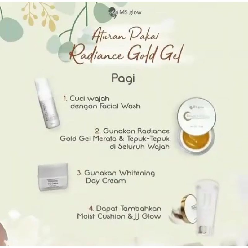 Radiance Gold Gel Ms Glow Original JEL Perawatan Wajah glowing