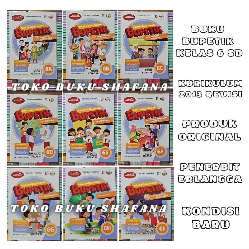 BUKU BUPETIK KELAS 6 SD 6A 6B 6C 6D 6E 6F 6G 6H 6I K13 REVISI ERLANGGA - PENILAIAN TEMATIK ORI