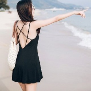 ELINA Korean Cross Back Mini Dress 901 (Size XS-XL)