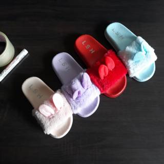  Sandal  Anak  Bulu  Selop Kelinci  Lucu Shopee Indonesia