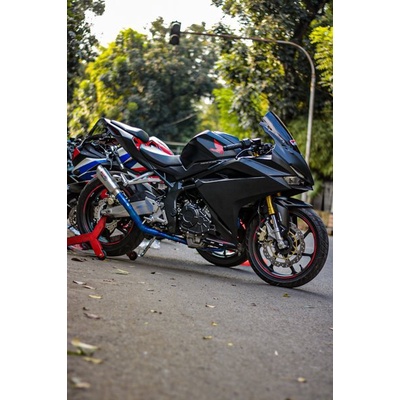 Readyy LEHERAN KNALPOT HEADER KNALPOT BLUE NINJA250 Z250 R25 MT25 NINJA 250 MONO CBR250RR PROLINER