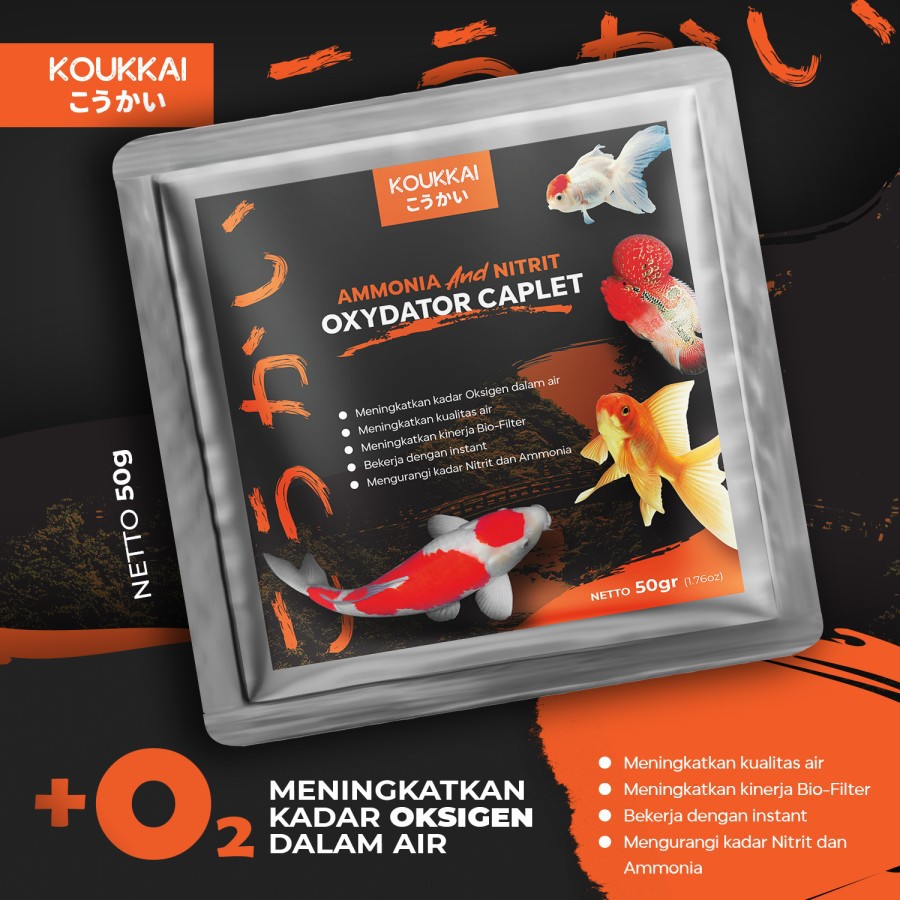 OXYDATOR CAPLET - Ammonia &amp; Nitrit Obat Kadar Oksigen Air Ikan KOUKKAI