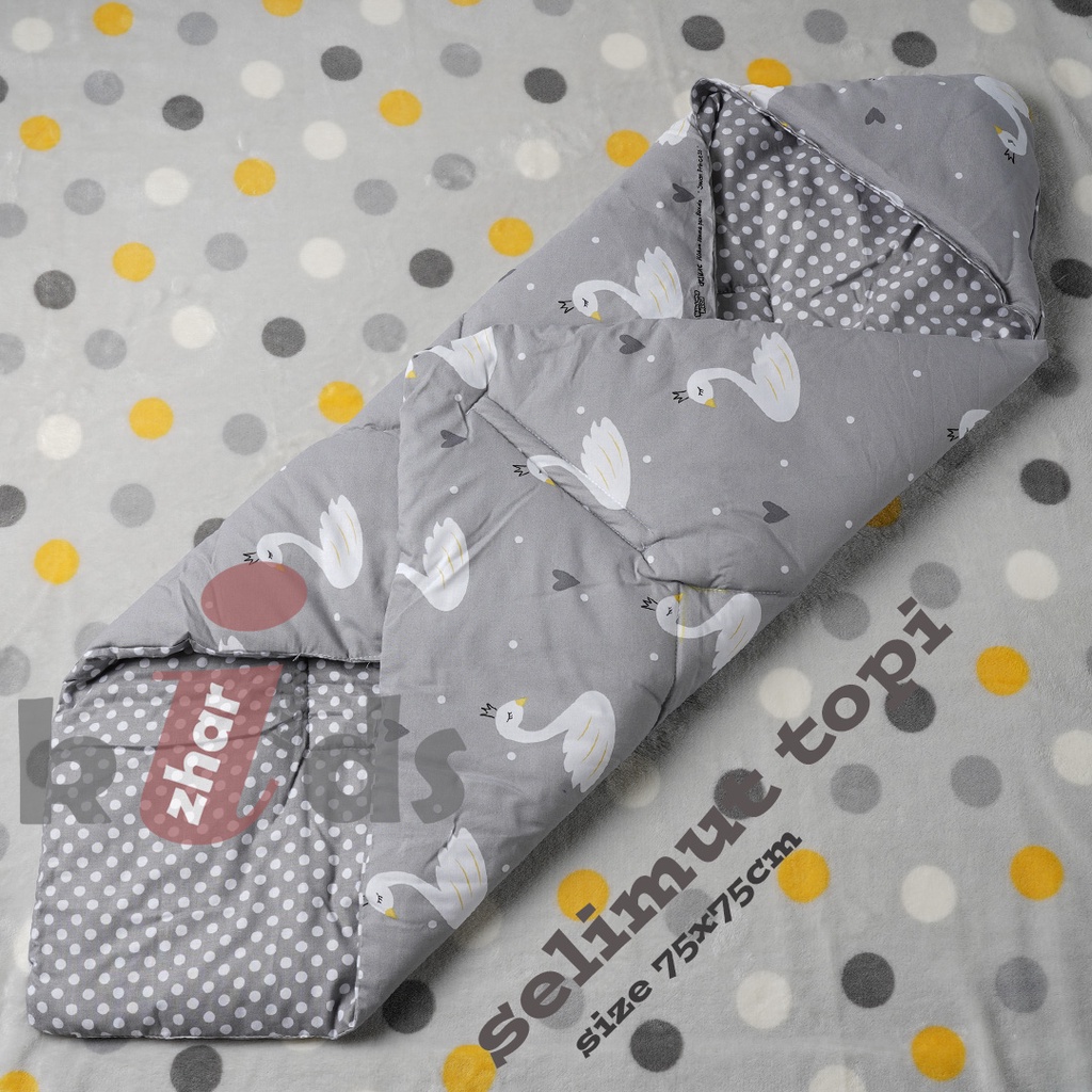 FREE TAS MIKA!! Selimut bayi topi bayi - baby blanket - hoodie blanket baby / kado lahiran bayi