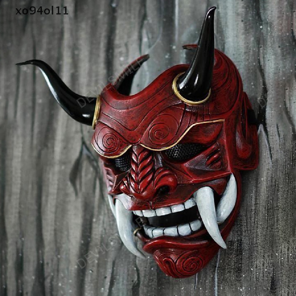 Topeng Samurai Jepang Horror Untuk Cosplay / Halloween