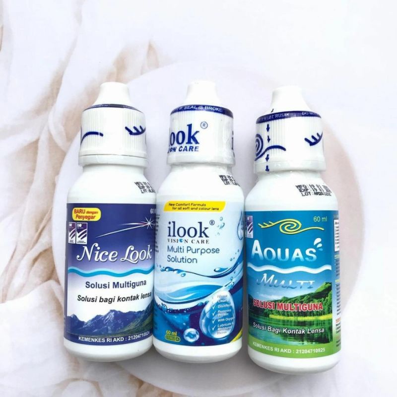 [ COD ] cairan softlens nice look 120ml pembersih softlens air softlens cairan nice look