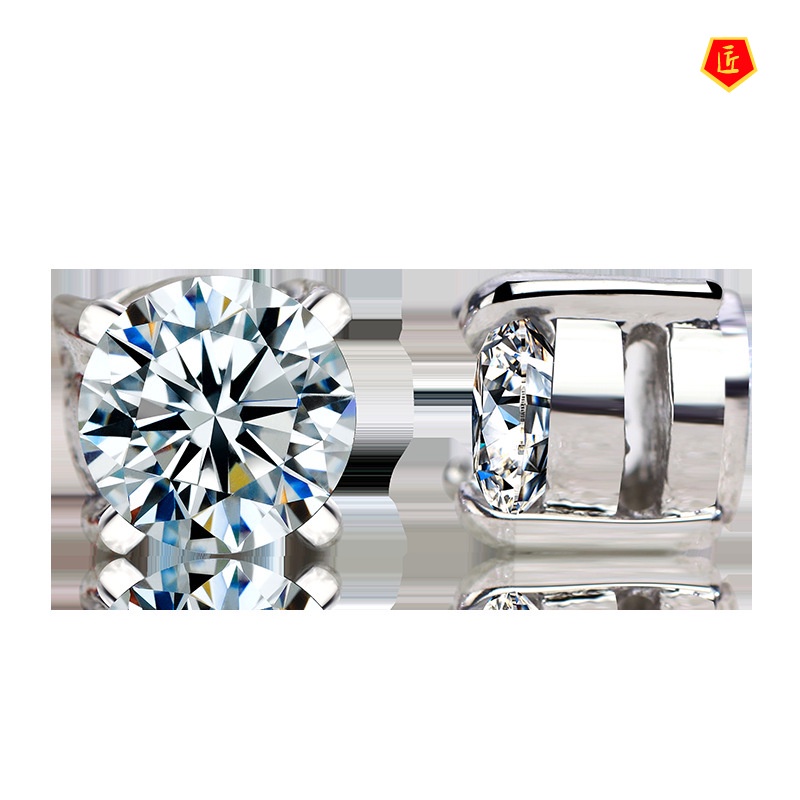 [Ready Stock]Fashion Multicolor Gem Magnet Ear Studs