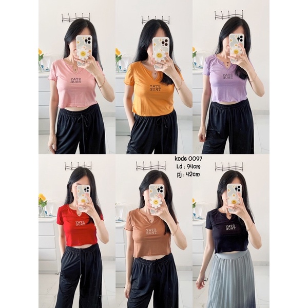 croptop wanita polos tulisan import murah,atasan kaos croptop cwe importmurah,croptop korean tulisan