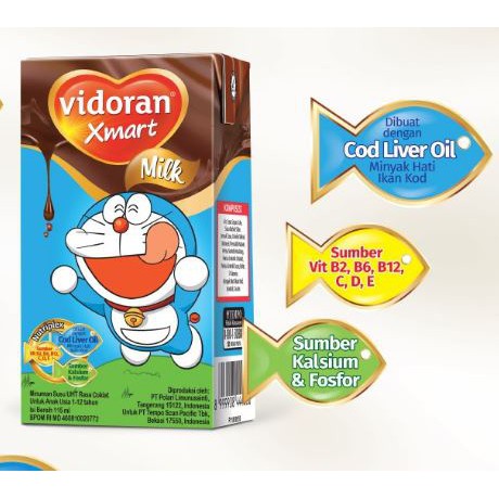 

Susu Cair UHT Coklat Vidoran Xmart (115 ML)