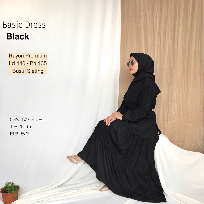 Homey Dress Polos Rayon / Gamis Rayon Polos / Homey Dress