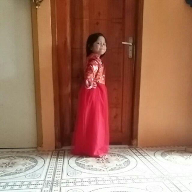 Qnunbatik Gamis Batik Anak Perempuan Muslim Jodha Prodo