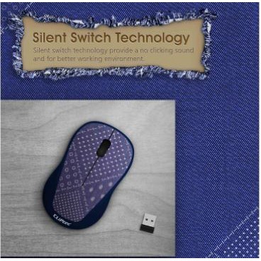 Mouse wireless cliptec usb 2.0 2.4ghz 1200dpi optical silent xilent-j rzs866j rzs866