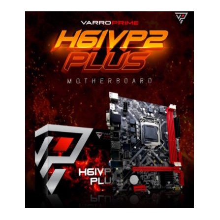 Motherboard varro prime H61vp2 plus h61 intel b75 ddr3 lga 1155 sata 3.0 nvme m2 gigabit lan micro atx - mainboard lga155