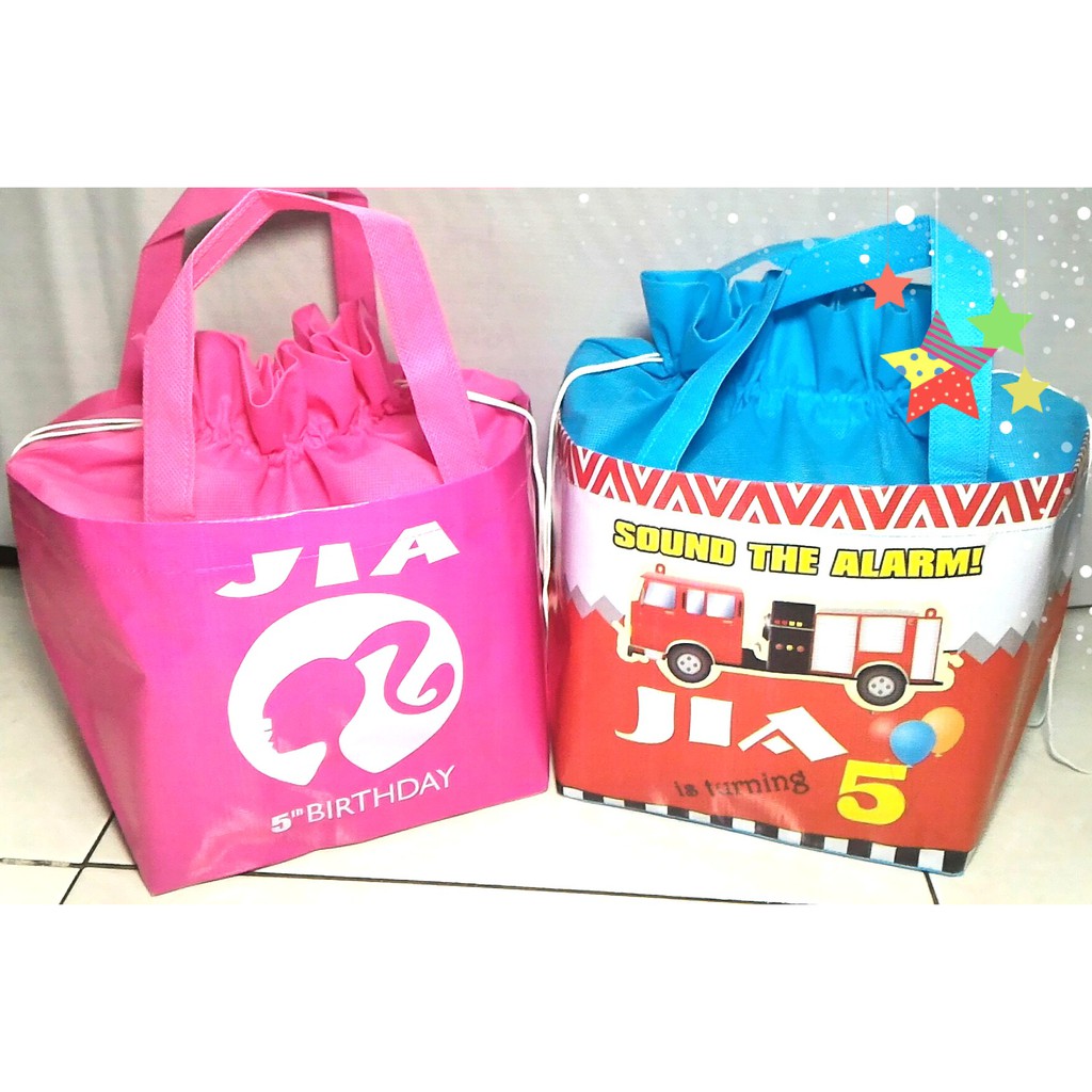 Goodie bag Souvenir Tas ulang tahun anak model serut MURAH bahan TEBAL / tas Tasyakuran Aqiqah-3
