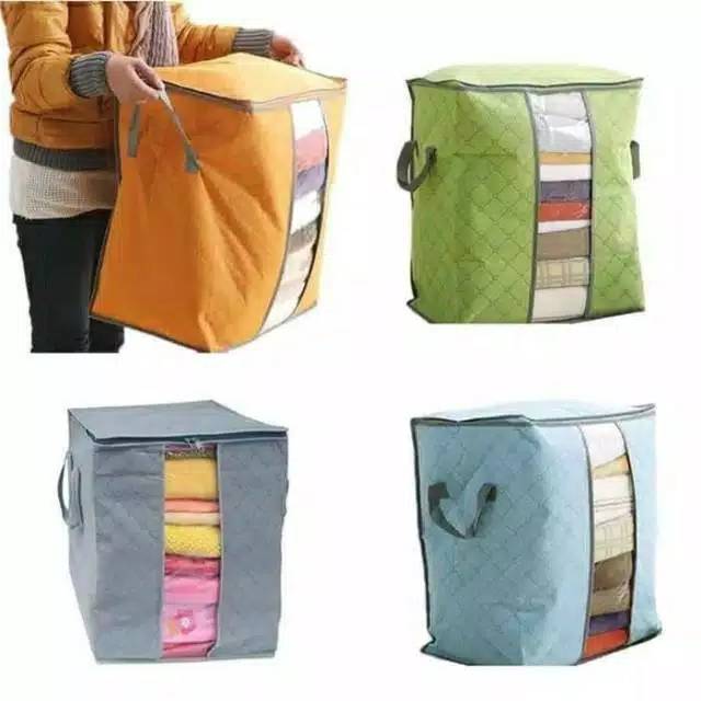 READY BDG STORAGE TANPA SEKAT BERDIRI STORAGE BAMBOO CHARCOAL PENYIMPANAN BAJU ORGANIZE BAJU RAK