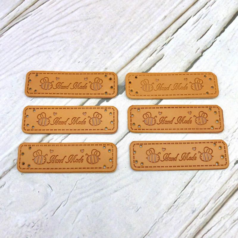 

Label kulit PU handmade