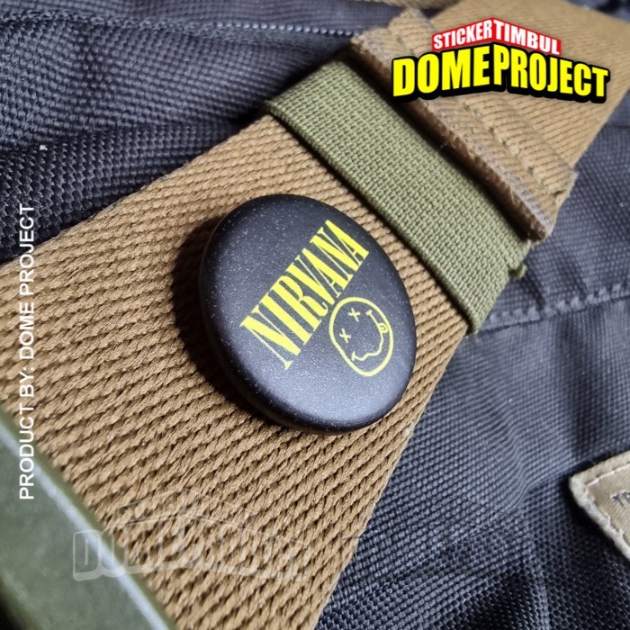 PIN PENITI NIRVANA BAND UKURAN 25MM BUTTON PIN AKSESORIS TAS PRIA