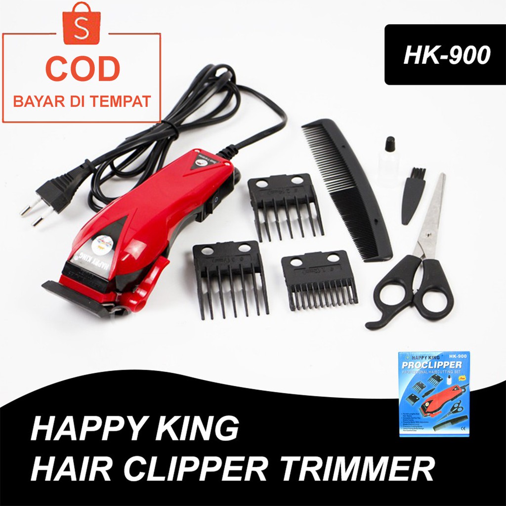 ✅COD Mesin Alat Cukur Rambut Jenggot Kumis Elektrik Proclipper Happy King HK-90 Original