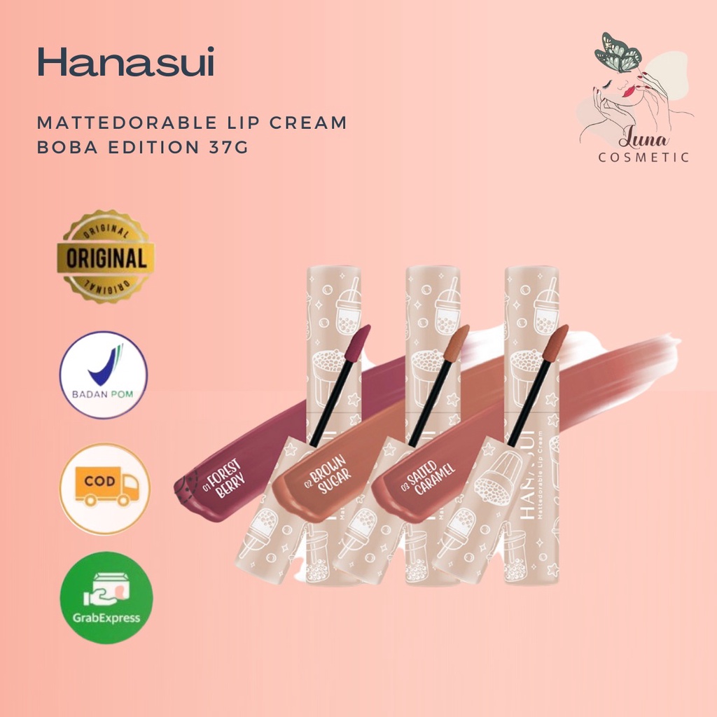 Hanasui Mattedorable Lip Cream Boba Edition 4gr