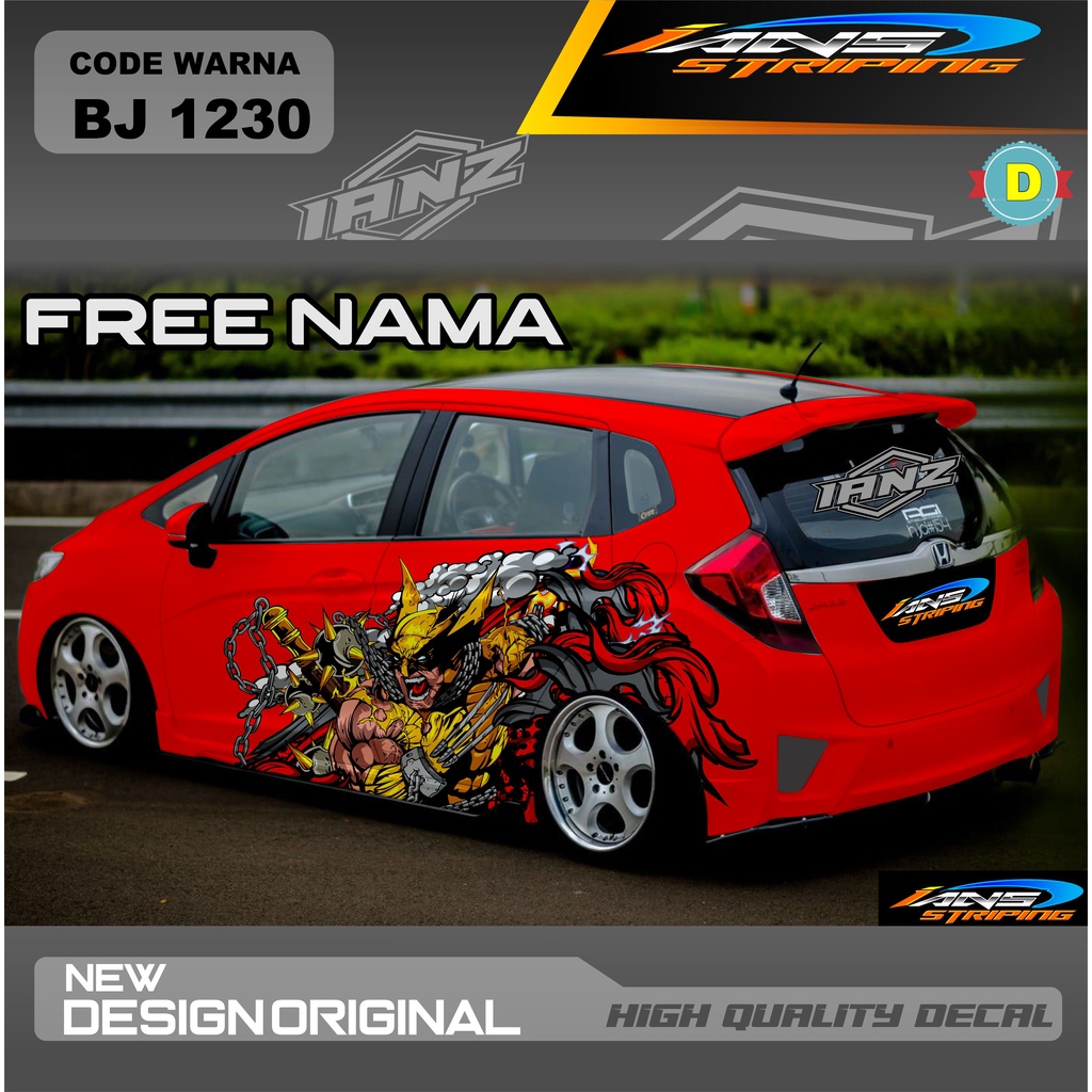 STIKER DECAL MOBIL JAZZ / VARIASI STIKER MOBIL AGYA / DECAL STICKER MOBILIO AYLA DLL