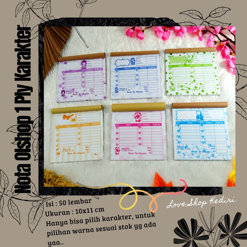 

Nota Olshop 1 Ply Karakter