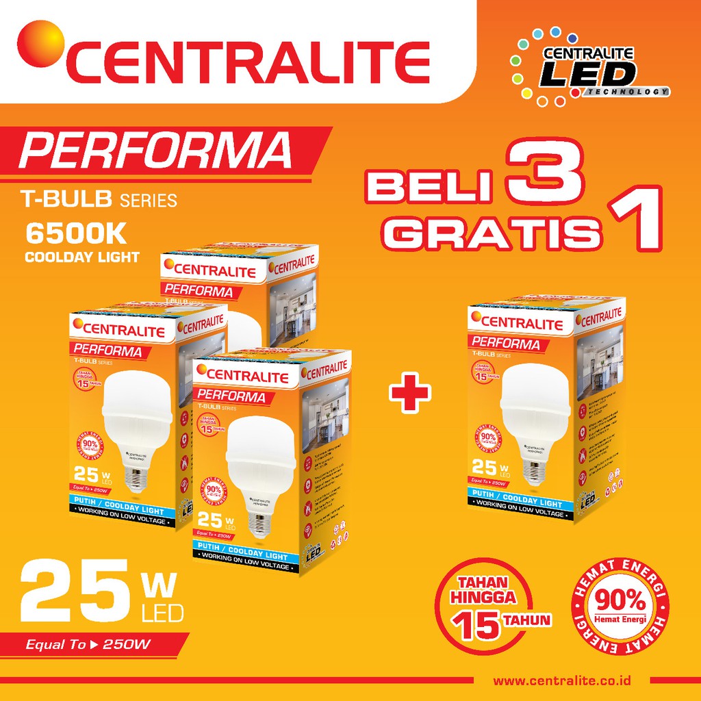 Paket 25W CD Isi 4 Pcs CTL Performa Lampu Led Capsule 25W CD Putih / Paket Bundling Lampu Led