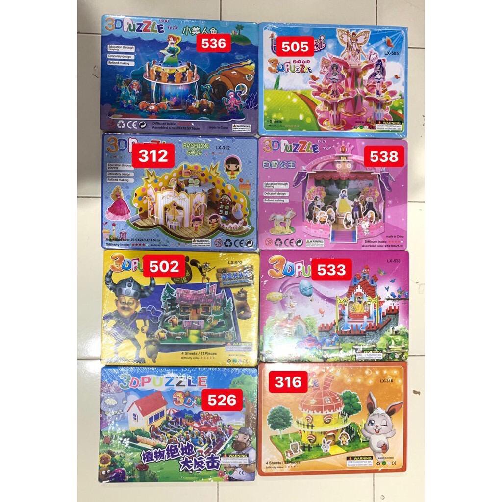 (LOLI-JKT) PUZZLE 3D MAINAN ANAK UKURAN BESAR DIY/KREATIF ANAK 85 MOTIF