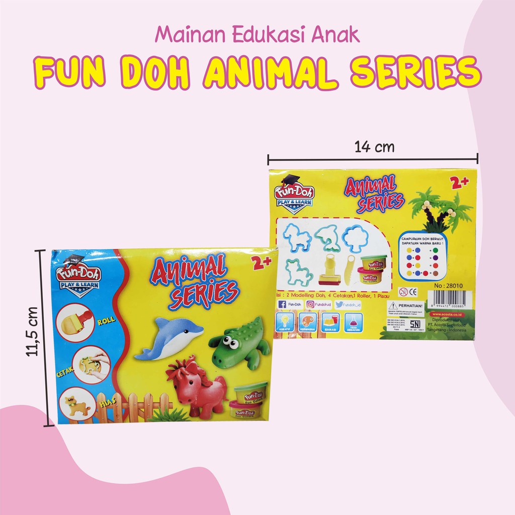 Mainan Edukasi Anak Muslim Apple Learning Quran e-book 4 bahasa 4in1 Piano Fun-Doh Animal Series-5