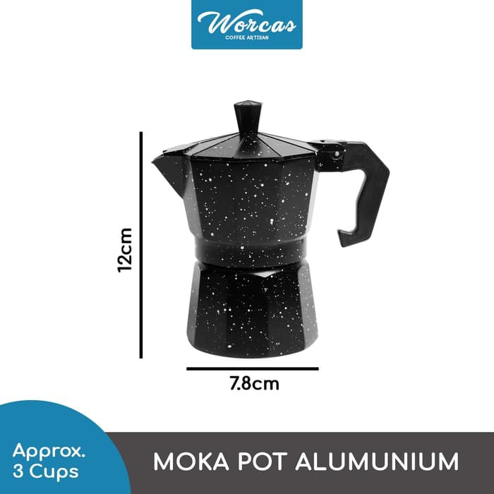 Moka Pot 3 Cup Alumunium Black - XPOT3