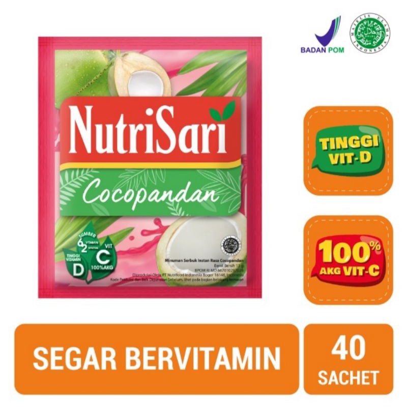 

Nutrisari Cocopandan 1 Pack isi 40 Sachet