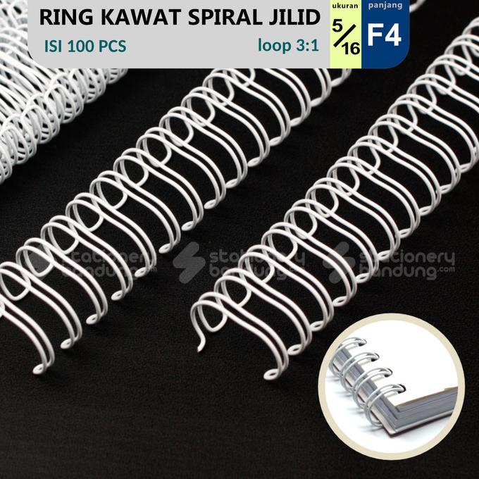 

[BISA COD] Ring Kawat Spiral Jilid 5/16 F4 Spiral Wire 5/16 F4 3:1 38Lobang