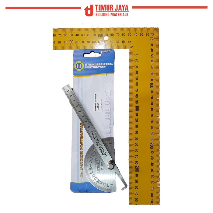 

Penggaris Protractor Stainless Busur Derajat 10 cm half Round CMART