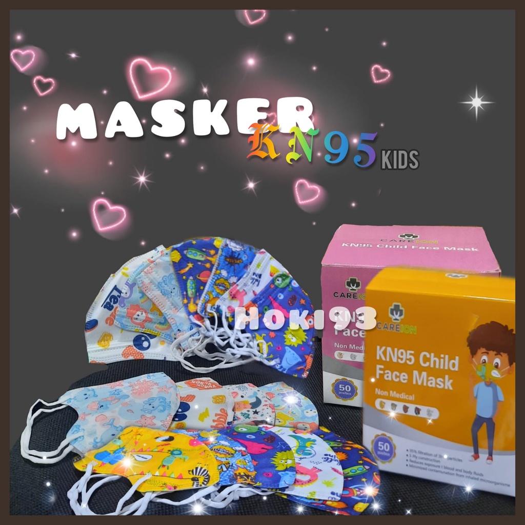 Masker Anak KN95 Mouson 5D 5 Ply ,Masker KN 95 Anak Mouson 5D