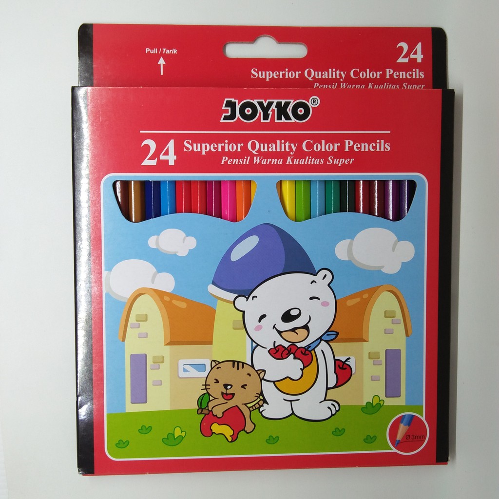 

[SET] PENSIL WARNA JOYKO CP-24PB COLOR PENCILS 24 WARNA PENSIL GAMBAR*