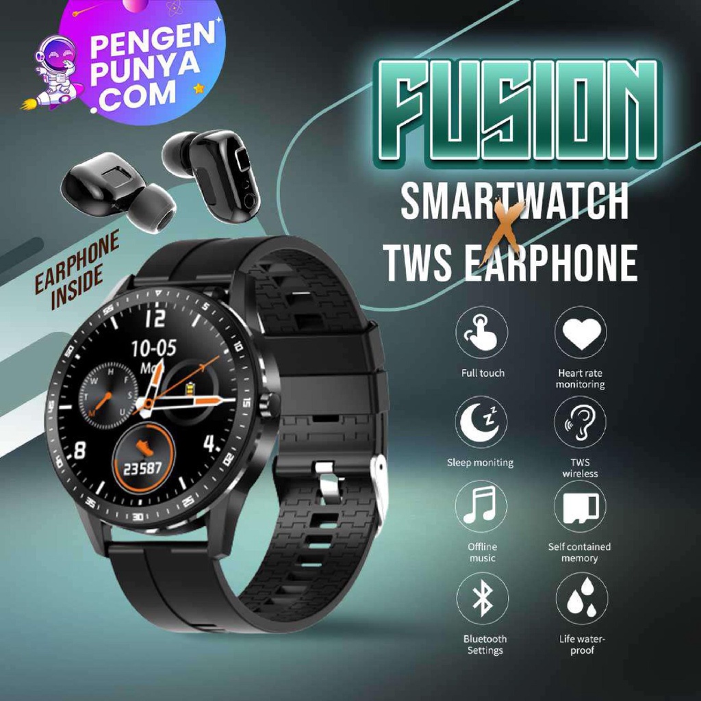 Jual Smartwatch X6 + TWS Headphones Included TWS Bluetooth Headset