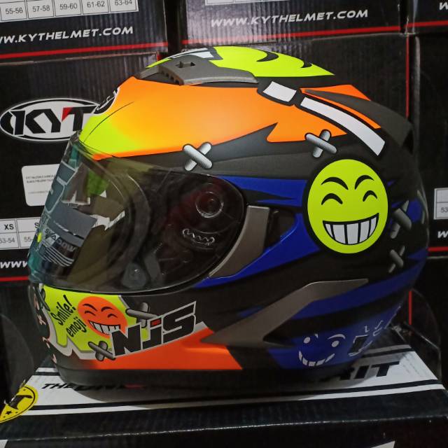DISCOUNT_ HELM NJS 808 SMILE BLAK DOF FULLFACE ORIGINAL _BISA COD