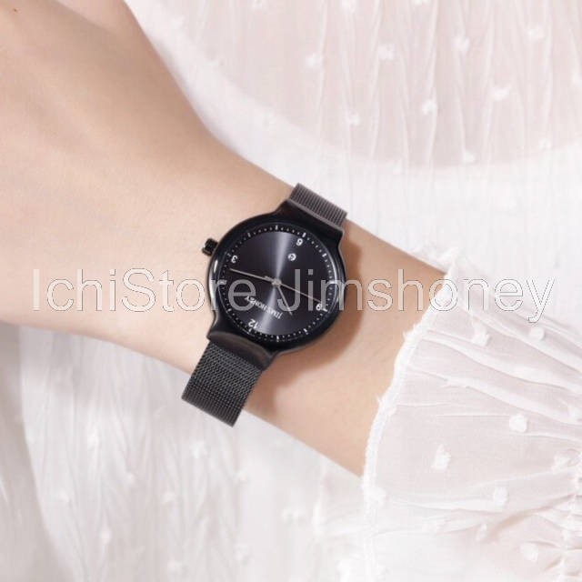 Jam Tangan Pria Wanita Couple Analog Jims Honey 8019 Arloji Cowok Cewek Strap Rantai Pasir