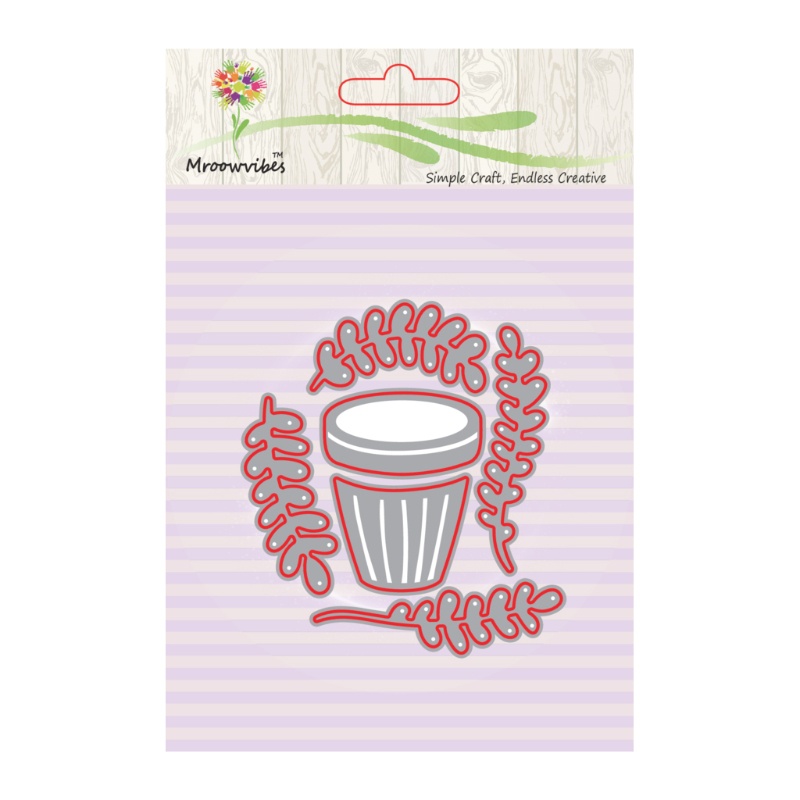 Zzz Pot Bunga Cutting Dies Stensil Scrapbook Album Kertas Kartu Embos DIY Craft