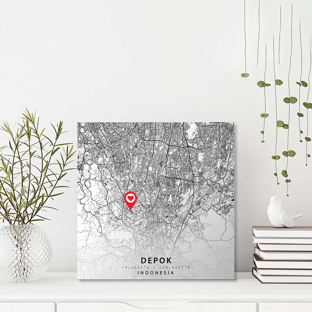 

Map Art Minimalist - Depok
